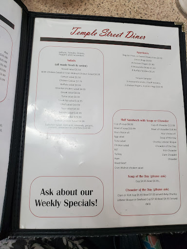 Temple Street Diner menu 5